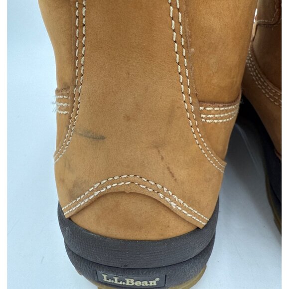 LL Bean Mens 12M Brown Leather Primaloft Storm Chaser Winter Duck Boots TEK 2.0 - Picture 11 of 16